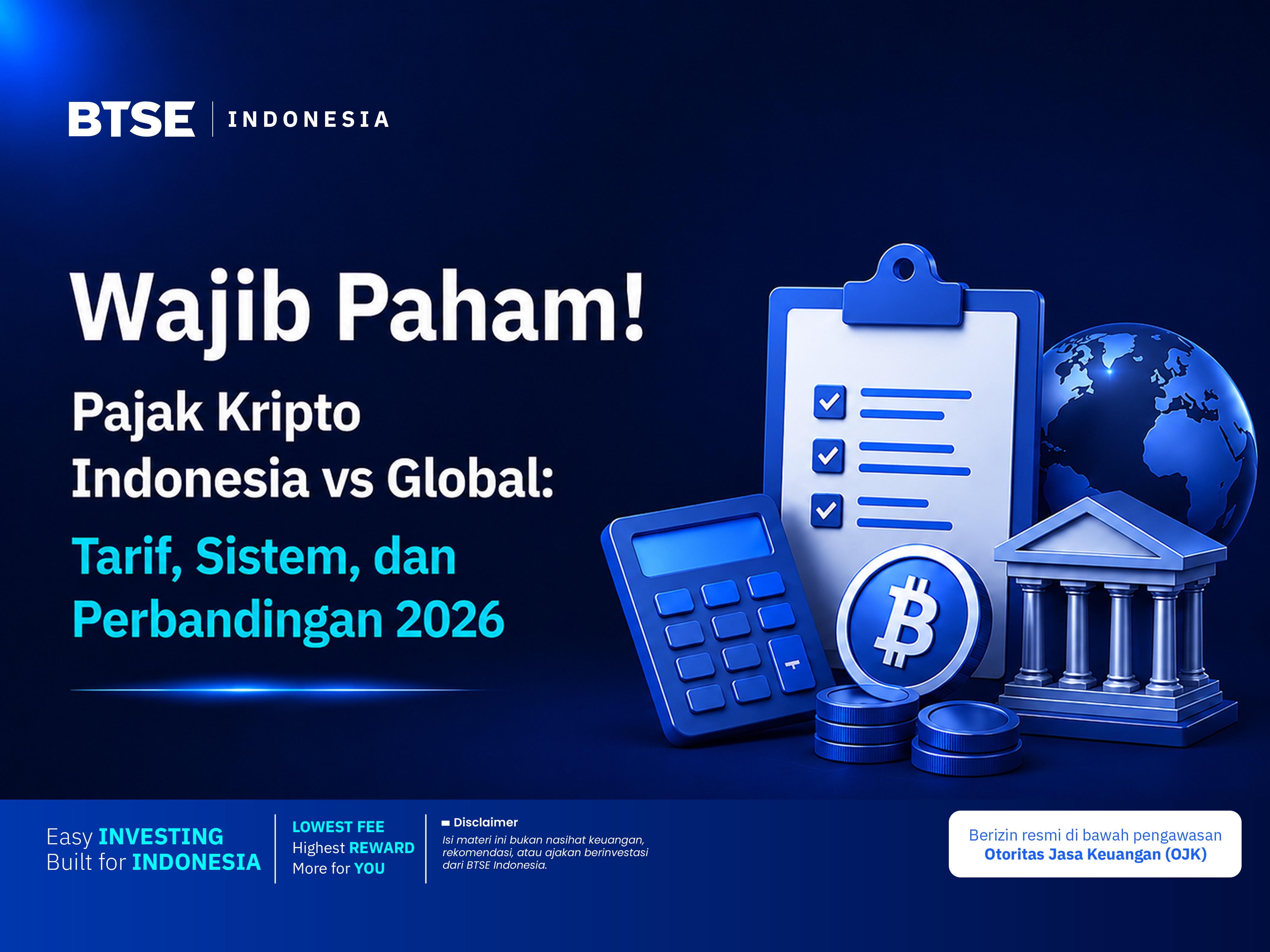 Pajak Kripto Indonesia vs Global: Tarif, Sistem, dan Perbandingan 2026